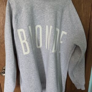 Brunette The Label Gray 'Blonde' Cowl Sweater